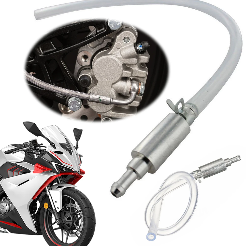 

Brake Bleeder Tool with Metal Clips Motorcycle Brake Bleeder Kit One Way Check Valve Bleeding Tool Kit for Car Motorcycle Clutch