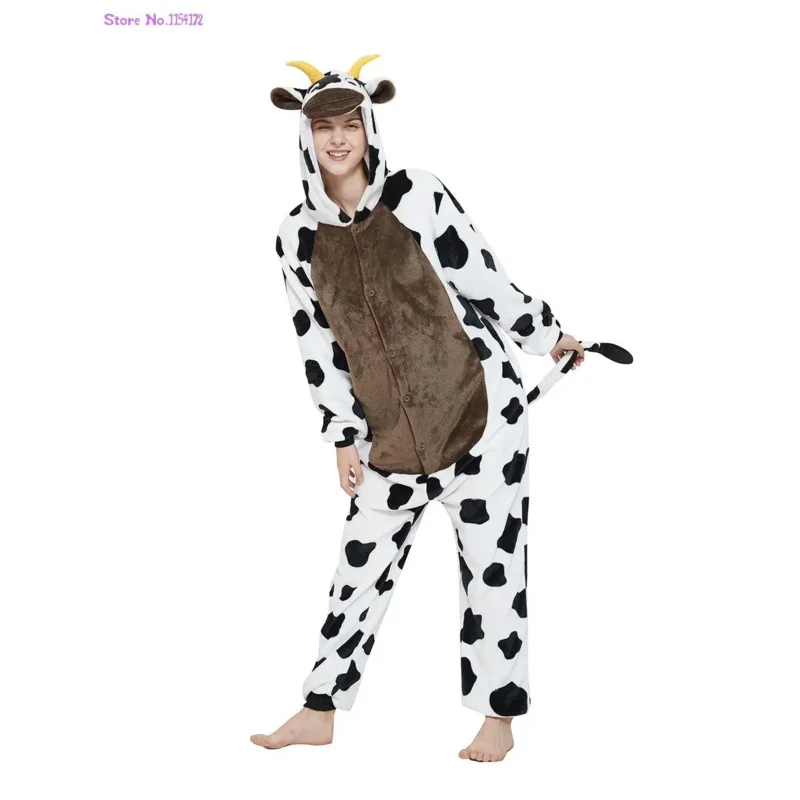 Новинка 2025 года, зимняя ночная рубашка для взрослых и детей, костюмы аниме, пижамы, домашняя одежда, комбинезоны кигуруми, фланелевые милые пижамы с животными ☆ ☆