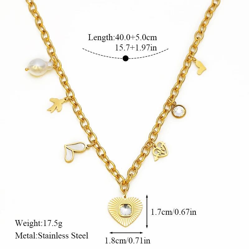 EILIECK 316L Edelstahl Tulpenblüten-Anhänger Halskette für Damen 18K PVD-beschichtet Wasserdicht Modische Halskette Schmuck Geschenk – Detail 15