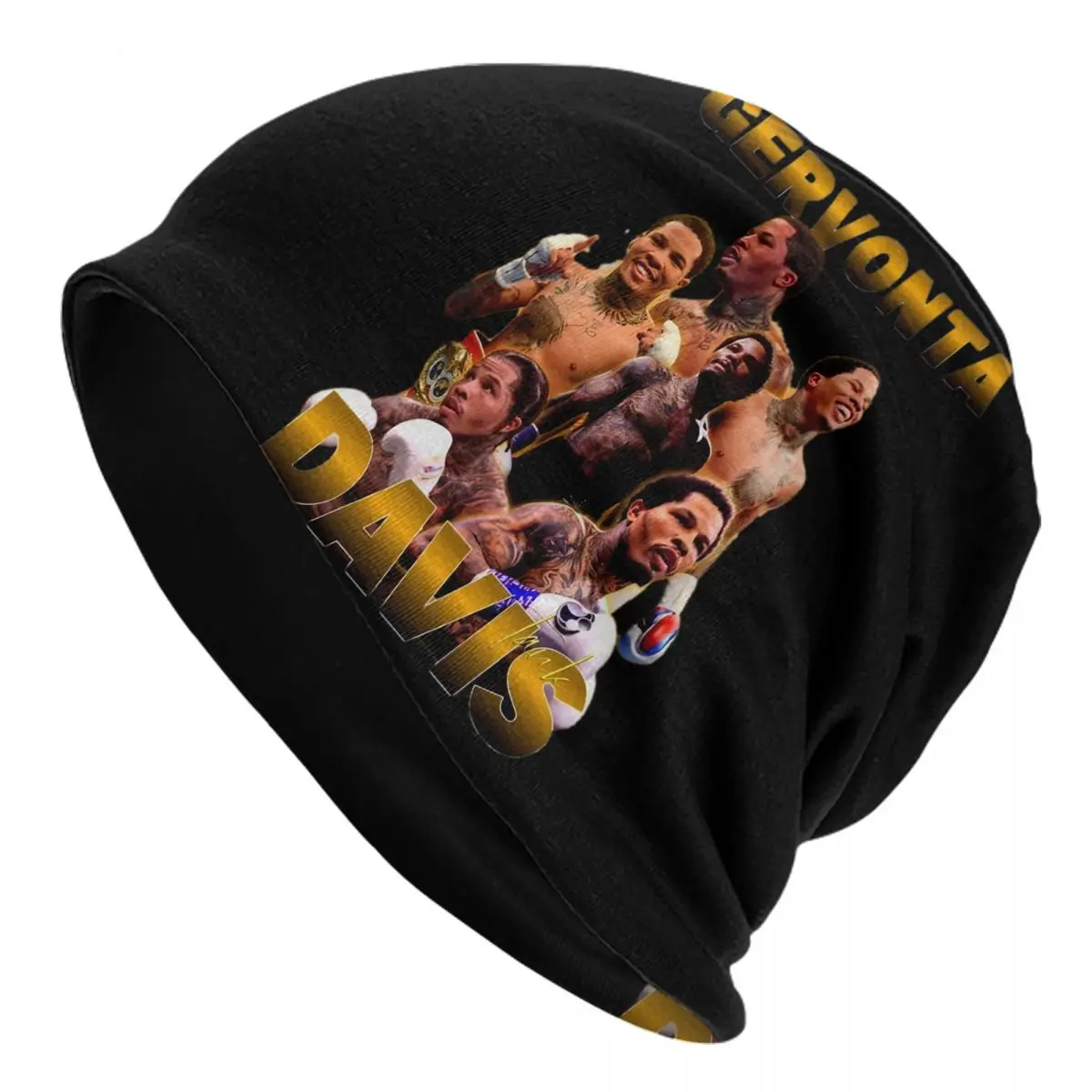 Gervonta Davis Bootleg Beanies Boxing Gift Bonnet Hat Men Windproof Warm Head Wrap Bonnet Knit Hat