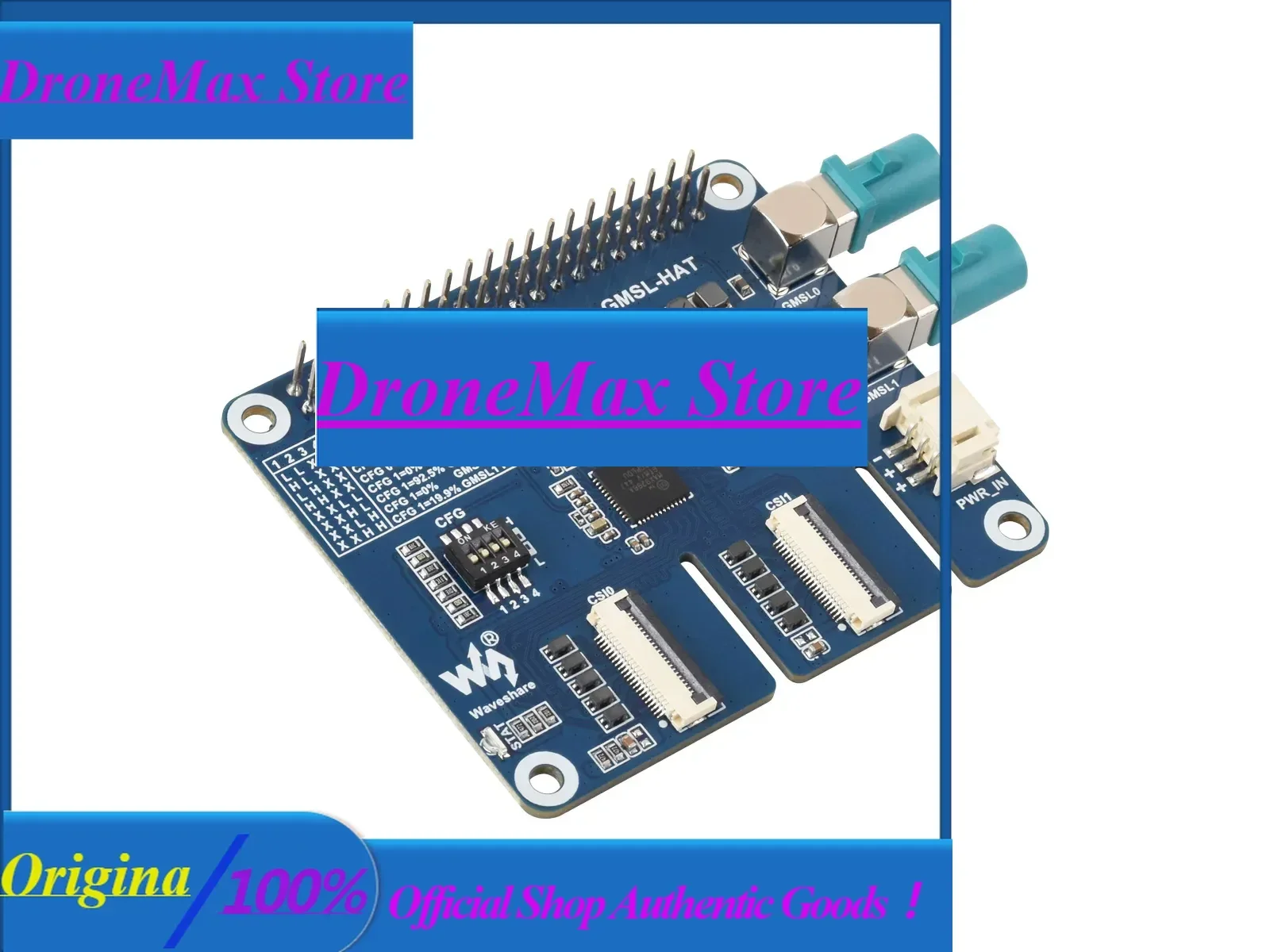 DroMa2‑Channel GMSL Camera Expansion Board MAX9296A For Raspberry Pi 5 Jetson Orin NX/Nano