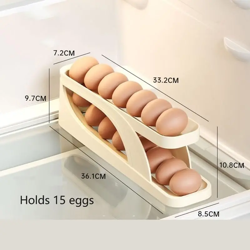 Distributeur automatique René à double couche pour réfrigérateur, porte-œufs, stockage peu encombrant, peut contenir 15 œufs, nouveau