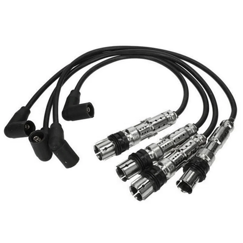 4Pcs Ignition Cable Set 8Mm With Pressure Damping For VW Golf Beetle Touran Polo Skoda Yedi Octavia 1.2T