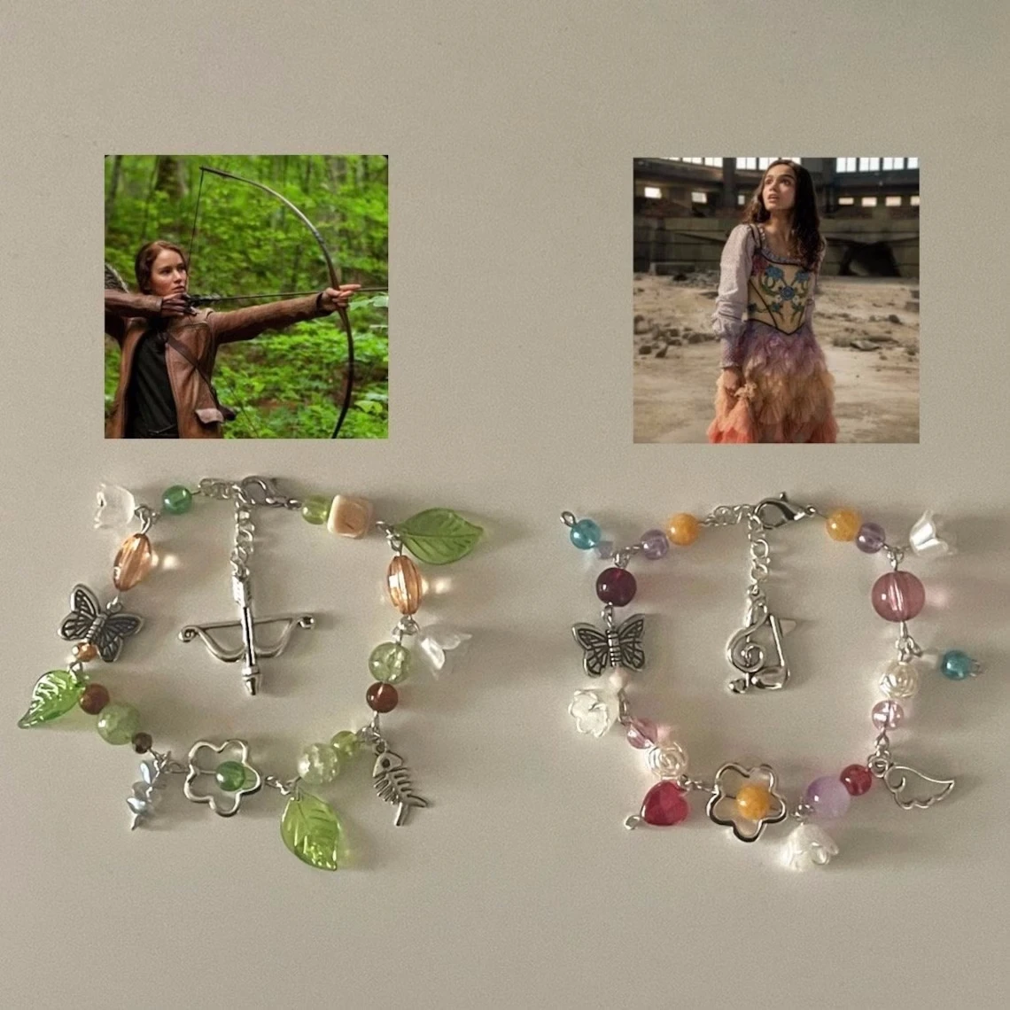 Handmade  The Hunger Games Inspired Bracelets | Y2K countryside  coquette Bracelets | Katniss & Lucy Gray