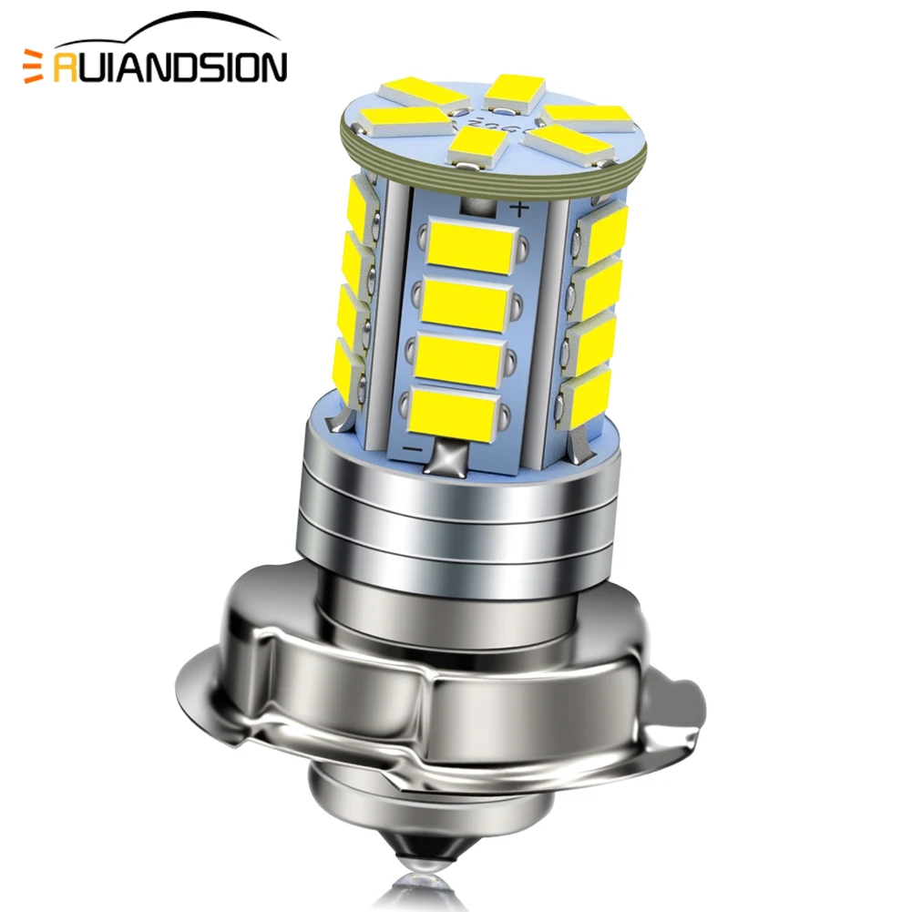 

1pc 6-30V P26S 26SMD 5730 LED Motorcycle Headlight Bulbs White Moto Motorbike Daytime Running Light Scooter Moped Lights Yellow