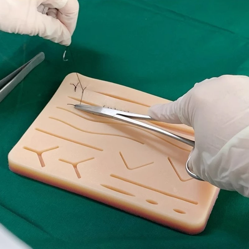

Silicone Skin Pad Suture Training Kit Surgical Wound for Surgeon Medical Practice Training Traumatic Suture Practice Skin Use