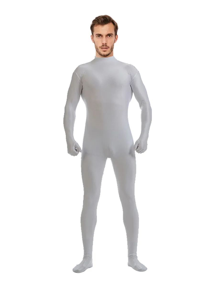 Halloween Adult Spandex Zentai Full Body Skin tuta attillata Unisex Zentai Suit Costume per uomo Unitard Dance wear