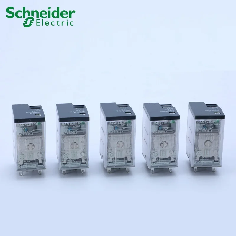 Imagem -03 - Schneider-electric-relés Led Plug-in Miniatura Rxm Eletromagnético Peças Rxm4l 4co 3a 12 Vdc110 Vdc 24 Vac230 Vac