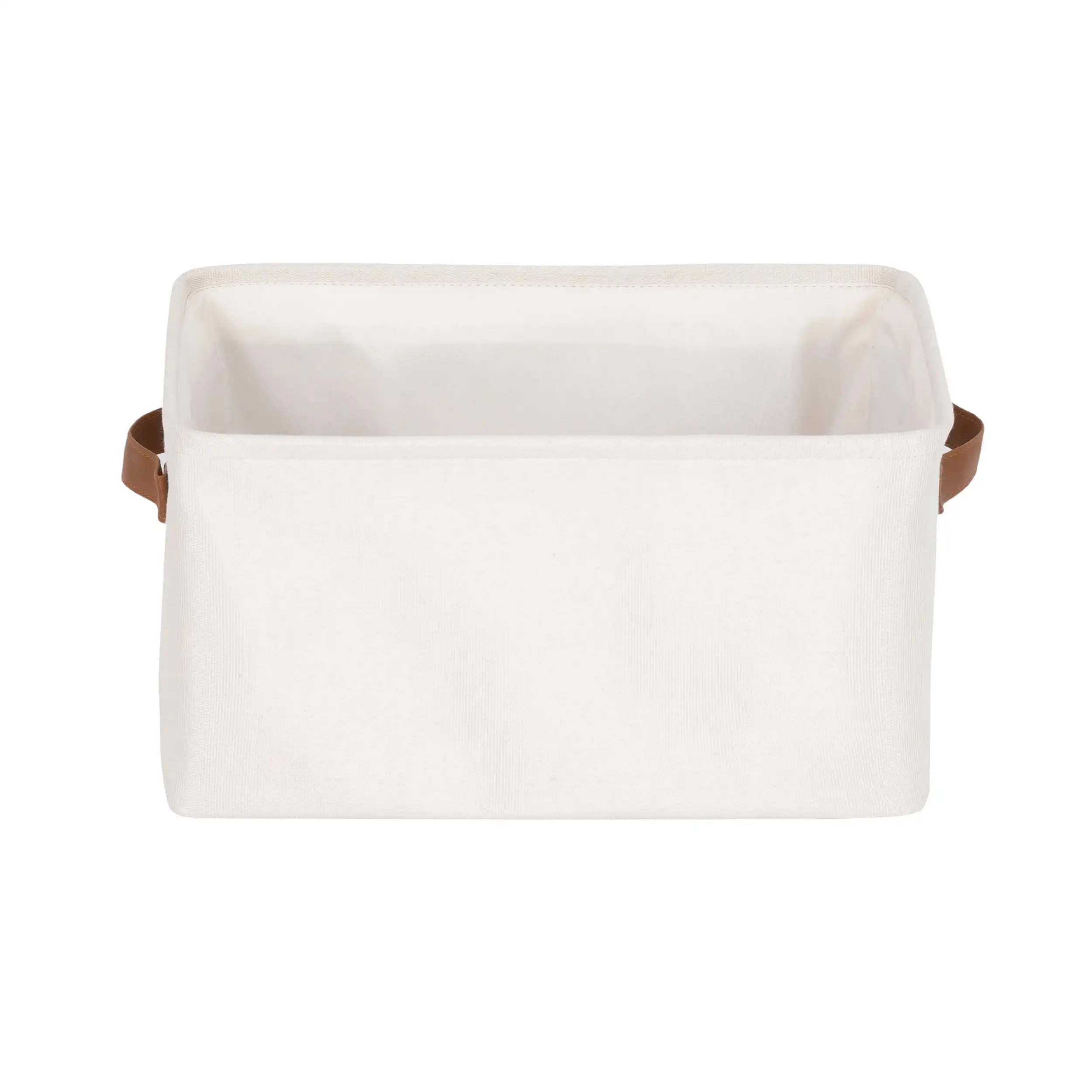 Natural Canvas Storage Basket with Handles