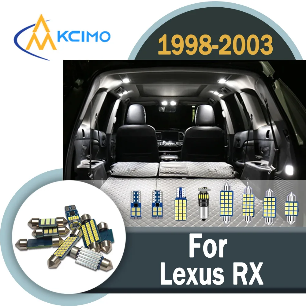 

CANBUS Error-Free LED Interior Light Kit For Lexus RX RX300 1998-2003 Long Lifespan High Quality Flicker-Free Auto Bulbs Set