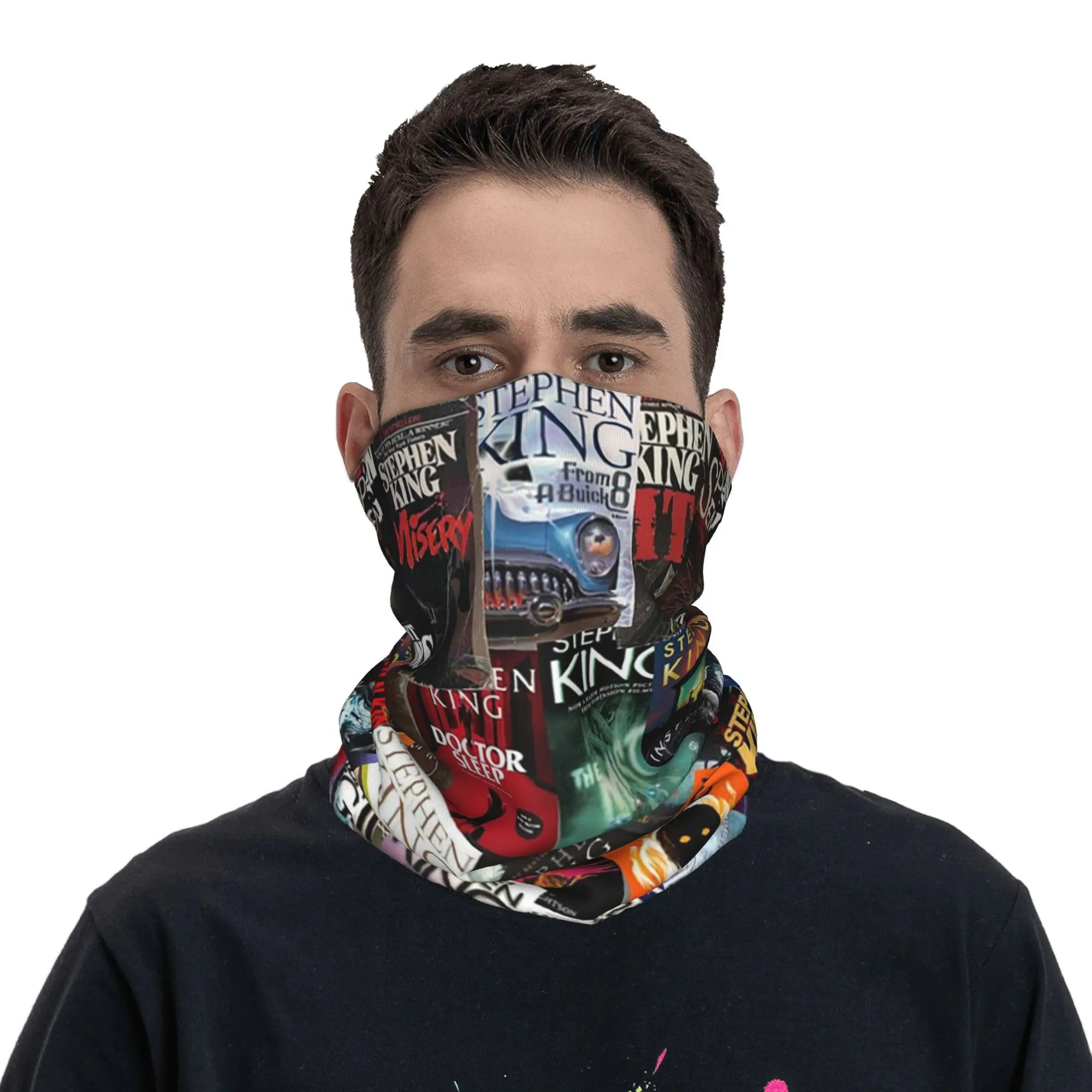 

Обложки для книг Стивен Кинг, бандана с книжным червем ужасов, гетры с принтом, шарф для лица, велосипедный шарф, спорт на открытом воздухе для мужчин и женщин