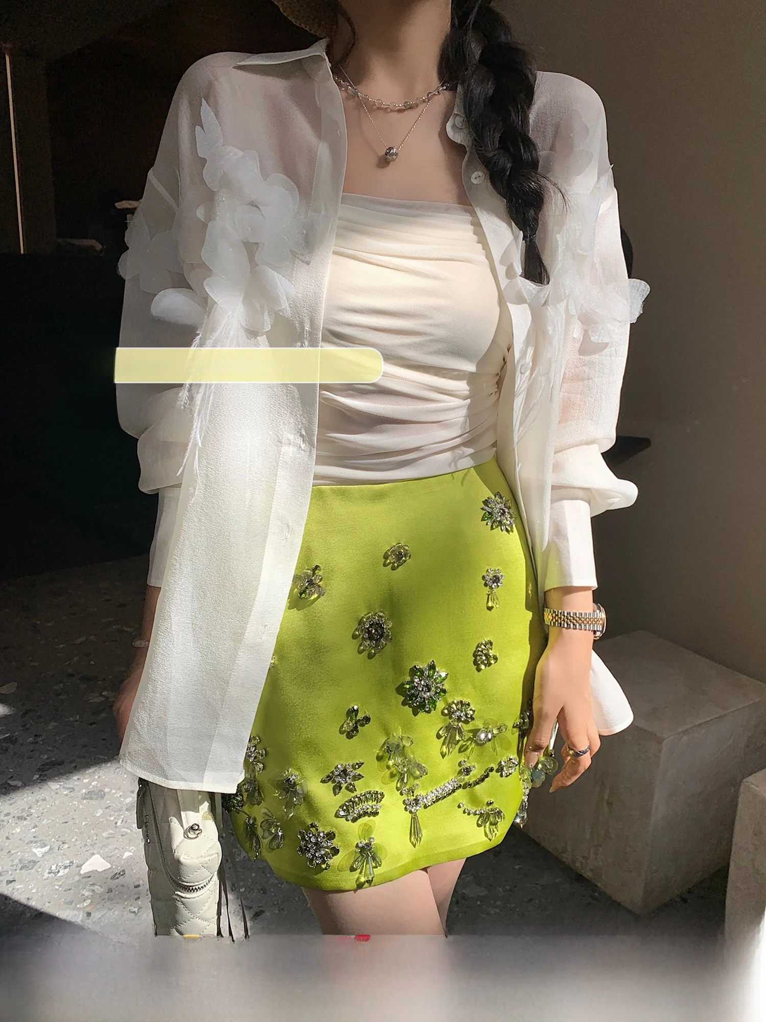 

een Satin ort Skirt Fre Sle Low Waist A-Line Casual Skirt Polyester Viscose Blend Embroidered Low Rise Straight Cut