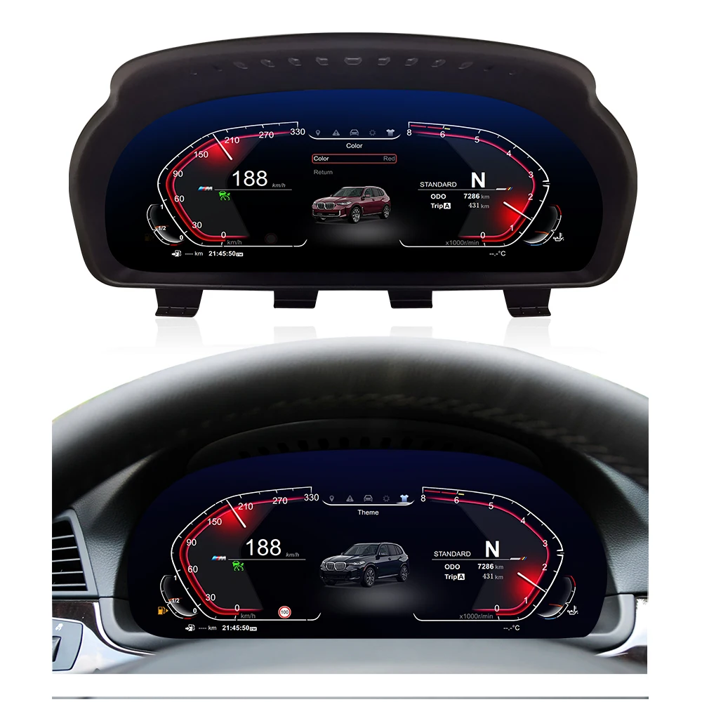 

ZLH 12.3 inch LCD Speedometer Dashboard Cluster For 5 Siers GT F07 F10 F11 F18 X3 F25 X4 F26 X5 F15 X6 F16 LINUX