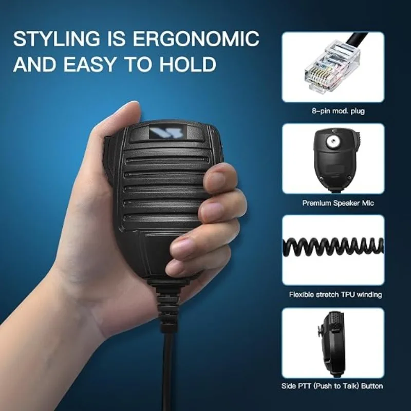 MH-67A8J Handheld Speaker Microphone 8 Pin Mic for Yaesu/Vertex VX-2100 VX-2200 VX2500 VX2508 VX2208 VX2108 FT-450 FT817 FT-857D view 4
