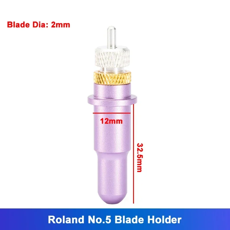 Cutting Plotter Blade Holder Knife Holder Purple Color+ 30/45/60 Degree Replacement Blades Roland Vinyl Cutter