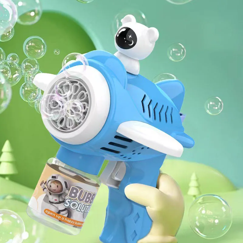 ปืนฟองสบู่สำหรับเด็กเครื่องเป่าสบู่อัตโนมัติพร้อมไฟสำหรับปาร์ตี้กลางแจ้งของขวัญสำหรับเด็กใหม่สำหรับเด็กเล่นเกม