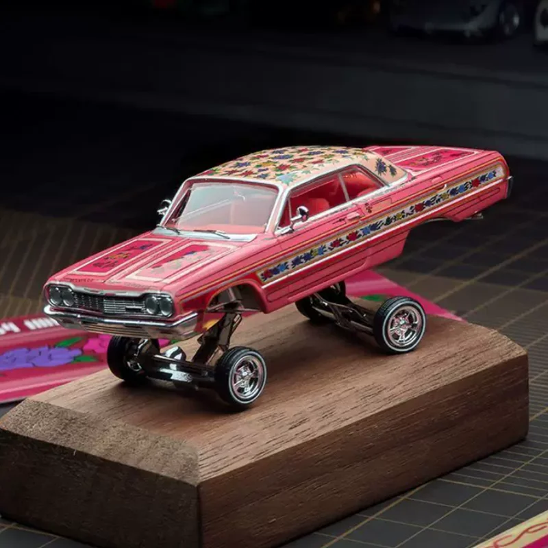 97M 1/64 Scale Impala 1964 LowRider Jumping Car Alloy Collectible Model