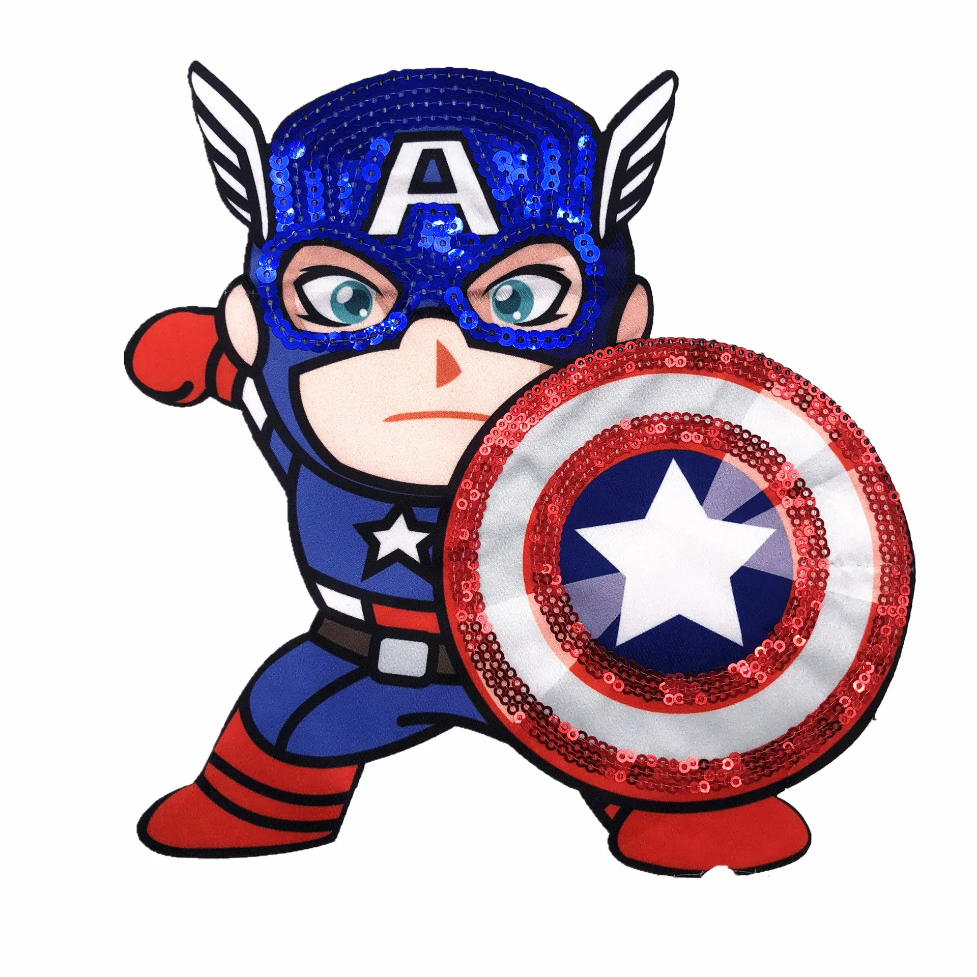 Marvels Animated Film Heroes Series Embroidery Cloth Stickers Cute Cartoon Figure Patches Ironing DIY Sewing Kids Garment Decor