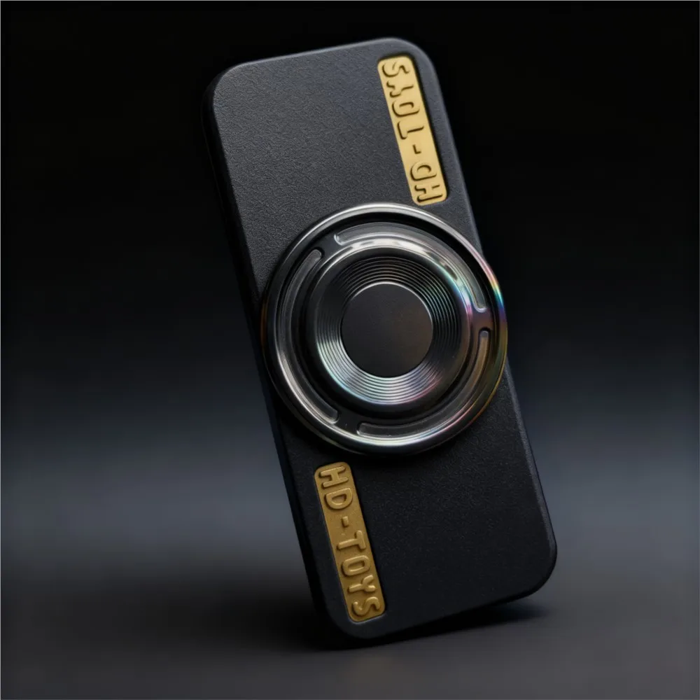 HAODOU EDC CHAN Fidget Spinner Ultra-mince à deux lames Fidget Spinner titane Zirconium Gyro Fidget jouets pour adultes