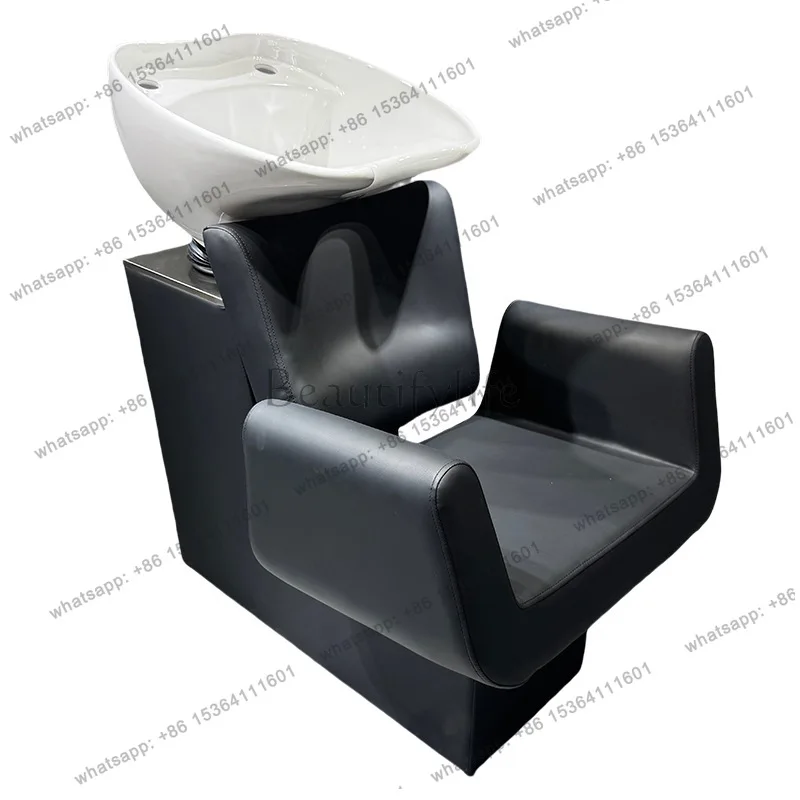 

Hair salon shampoo bed Sitting semi-lying flush light luxury hair salon special shampoo bed