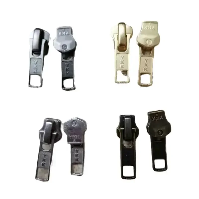 

50 шт./лот 3 # 5 # DA Auto Lock винтажная YKK металлическая молния слайдер головка тянуть бронзовый серебристый золотой ремонт куртка портной швейный аксессуар