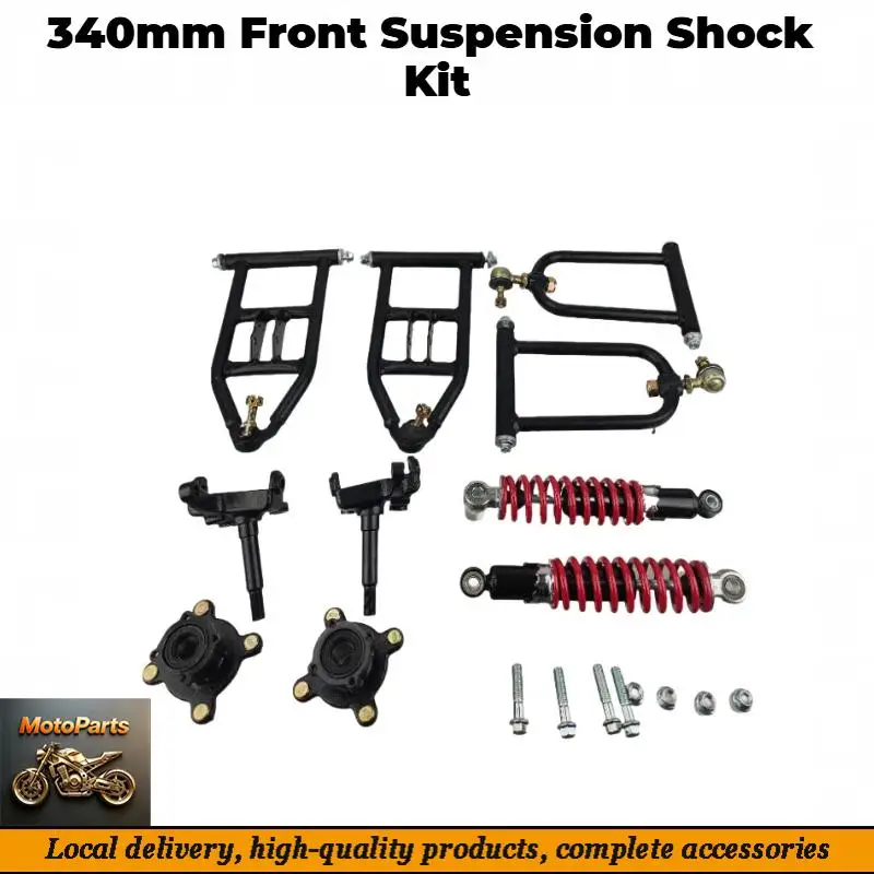 NewFront Suspension Arm Assembly Kit Upper & Lower Arms Shocks & Steering Spindles
