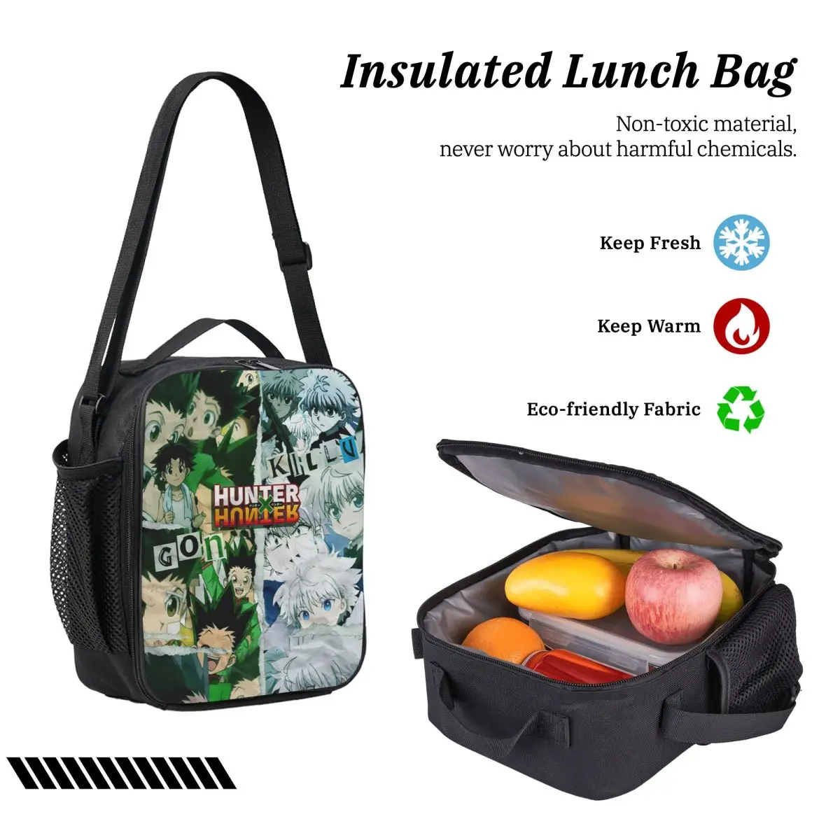 Anime HXH Hunter x Hunter Zaino Studente Ragazzo Ragazza BookBag Borsa da scuola Borsa a tracolla per computer Borsa da pranzo isolata 3ps Astuccio