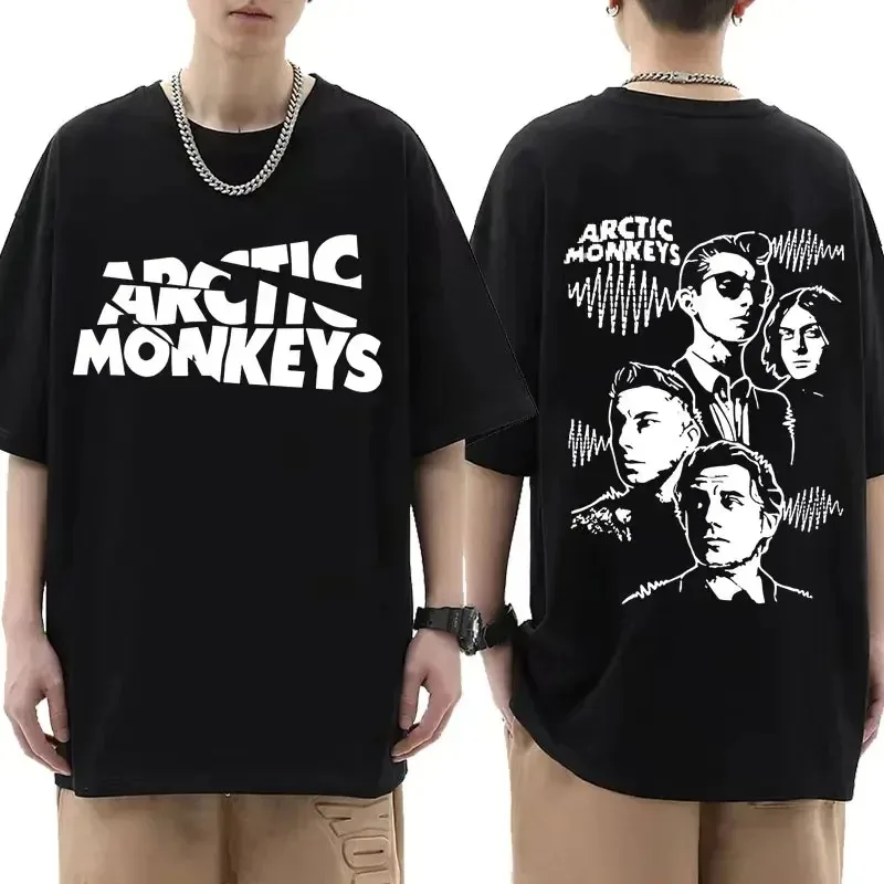 2024 New Arctic Monkey Inspiration T-Shirt Album List Graffiti Print Vintage T-Shirt damski wysokiej jakości bawełna z krótkim rękawem