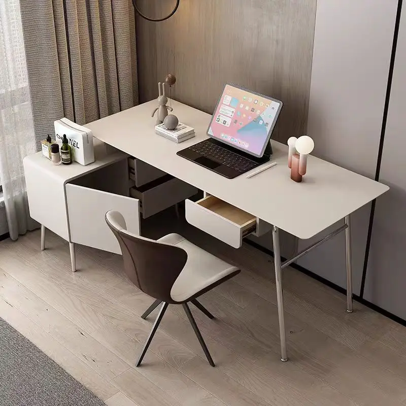 

Home Bedroom Desk Solid Wood Home Study Desk Bookcase Integrated Desktop Computer Desk Bookcase Combination