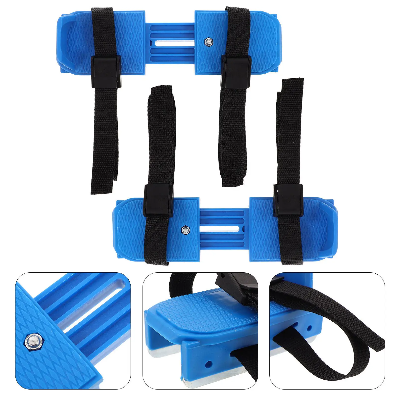 

Пара коньков для фигурного катания с двойной роликовой системой, регулируемый размер, с ремешками, защитные чехлы для лезвий, идеально подходят для начинающих