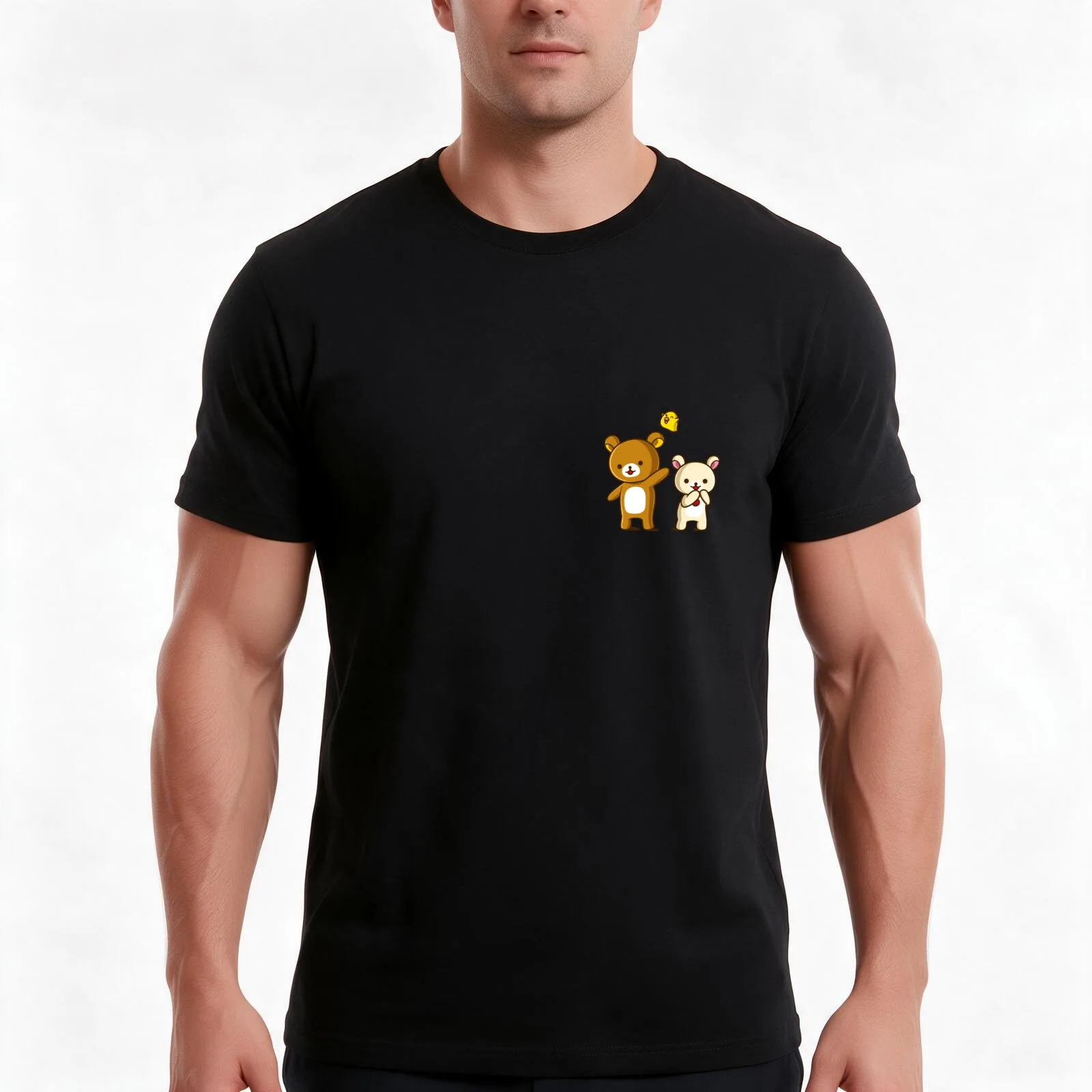 Rilakkuma, Korilakkuma, and Kiiroitori T-Shirt, Summer Casual Cotton Tee, Oversized Streetwear Tops, Vintage Graphic Print