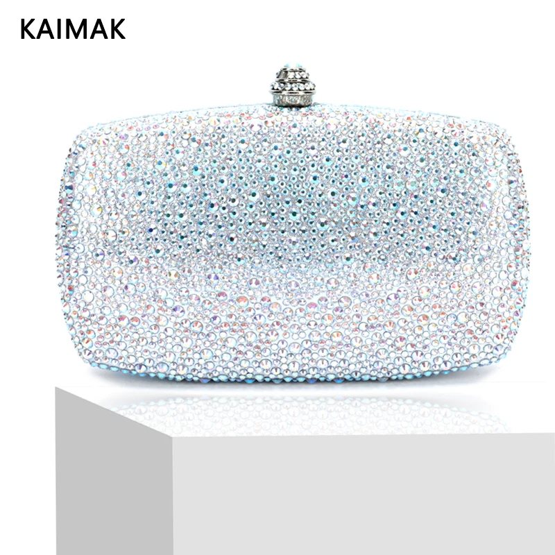 

2024 Brand Luxury Bag from Women's silver Wallet Gem Evening Bag Diamond Clutch Bag Wedding Party Christmas Gift Dinner Bag