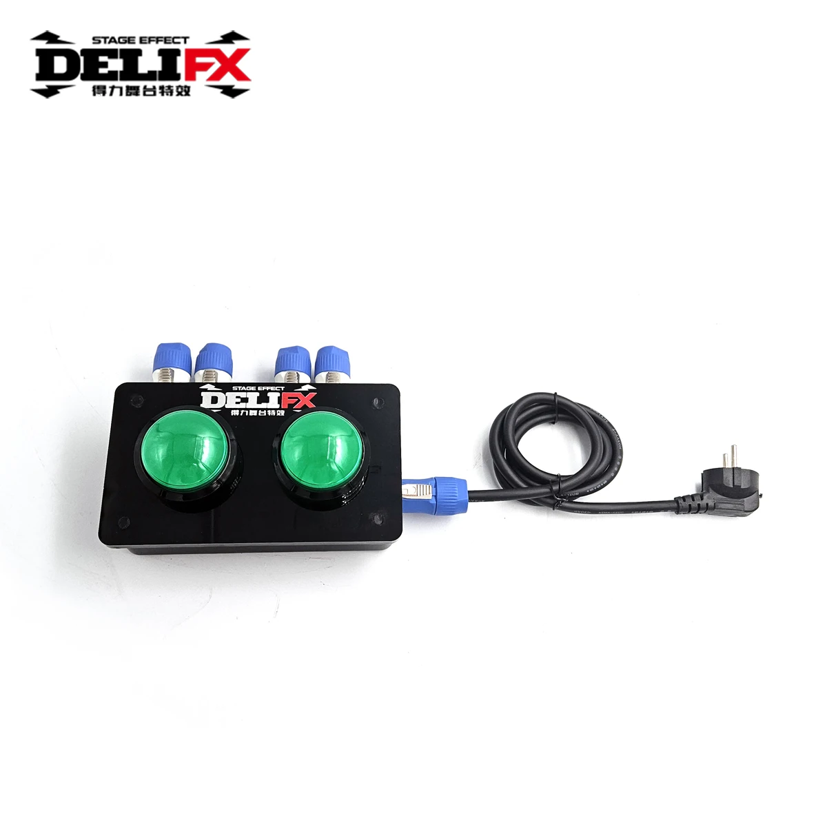2026new DELIFX 4-way 2 Push Button for Air-Powered Mini Powder Cannon Green Trigger Box for Rainbow Gender Reveal Blaster Contro