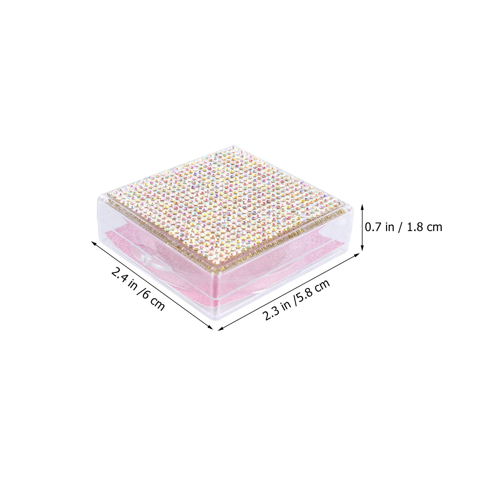 

12 Pcs Boxes Portable Empty Lash Case Plastic Diamond Clear Window ganizer Case Tray False Lashes Storage Protection