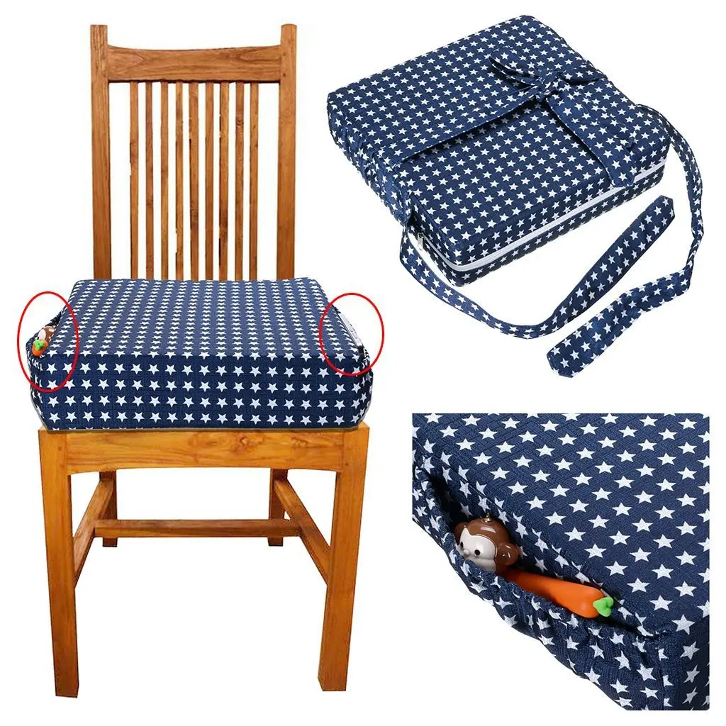 Adjustable Straps Eco Friendly Children Dining Cushion Kids Chair Pad Booster Seat Durable Comfortable Safe Sitting For Kids New