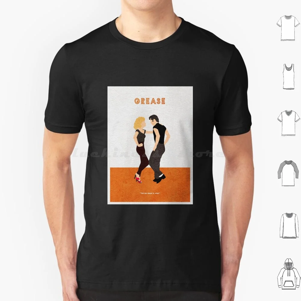 Grease Alternative Minimalist Movie Poster T Shirt 6xl Cotton Cool Tee Grease Minimalist Movie Minimal Movie John Travolta Pink