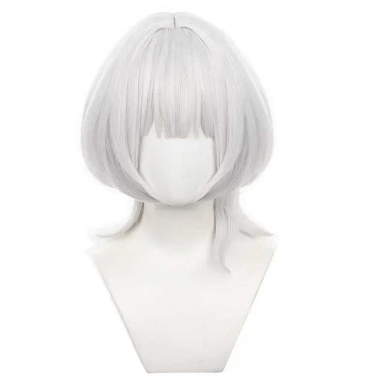 ¡Sueño de BanG! It's MyGO Rana Kaname-Peluca de Cosplay de 40cm, pelo corto blanco y gris, gorro de peluca sintética resistente al calor de Anime, accesorio de juego de rol