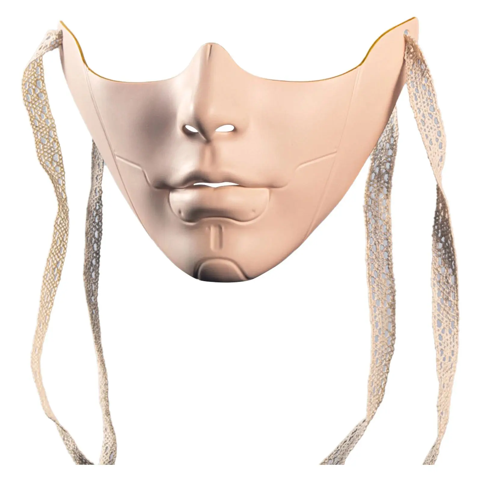 Tajemnicza plastikowa półmaska ​​dla dorosłych kobiet mężczyzn maska ​​z paskiem do samodzielnego wiązania Halloween karnawał Masquerade Cosplay rekwizyty fotograficzne