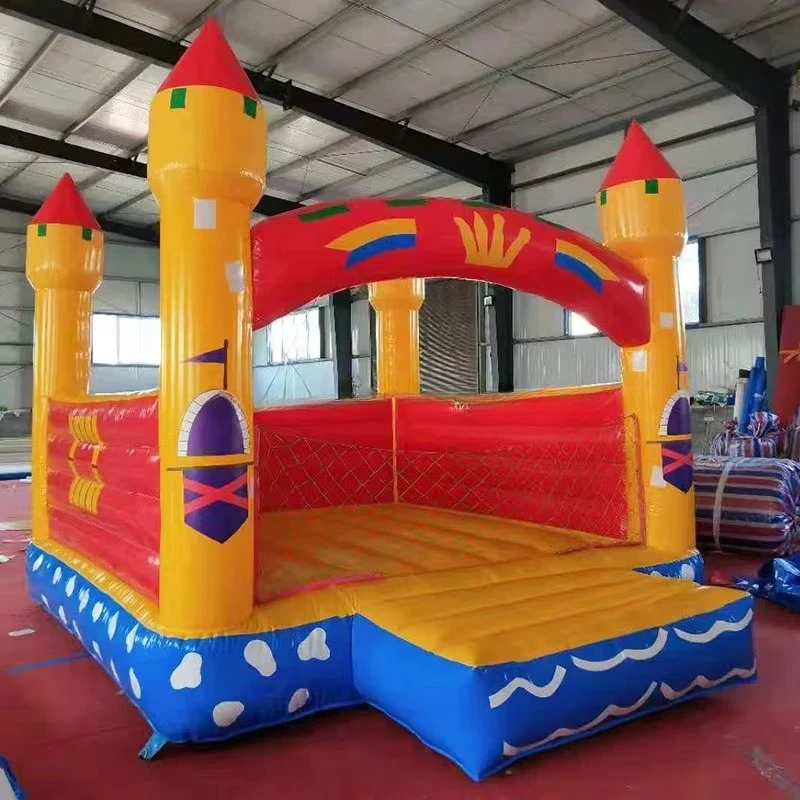 Cheap Custom-made Indoor/Outdoor KALUEN PVC Bouncy Castle 4m*5m Red/Yellow/Blue for Kids