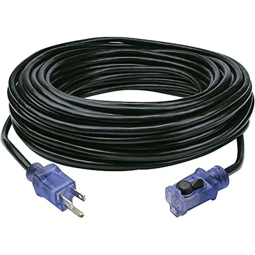 

Удлинитель для улицы длиной 80 футов с фиксирующим разъемом с подсветкой, 16/3 SJTW, 3-контактный штекер с заземлением, черный, устойчивый к воде и атмосферным воздействиям, идеально подходит