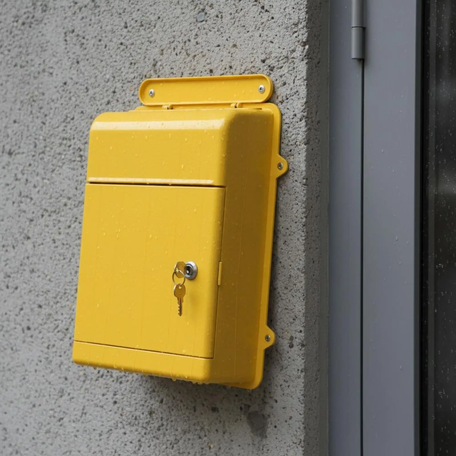 Lockable Wall Mailbox Plastic Secure Mail Slot Advanced Modern Mailbox for Exterior Home Porch