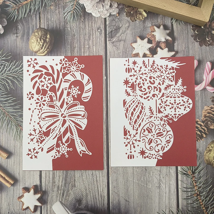 2024 New Arrival Christmas Tree Jingles Bells Snowman  Reindeer Snowflakes Bookmark Metal Cutting Dies for Scarpbook Stencils