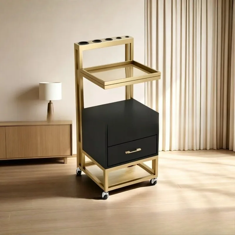 Hairdressing tool cabinet Barber shop work cabinet Cut hair Perm and dye trolley Beauty