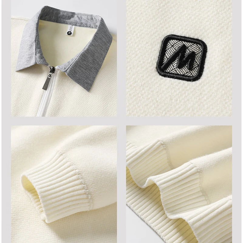 Men Clothing Sweater Male Men's Warm Knitted Sweater Streetwear Pullovers Casual Thick Fashion Clothing Spring Autumn Winter