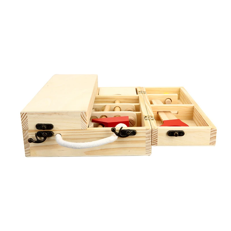 DIY Portable Wooden Tool Games Learning Educational Toy Screw Assembly Garden Engineering Maintenance Tool Toys For Children Boy