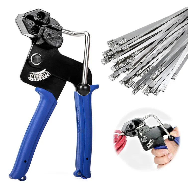 Stainless Steel Cable Tie Pliers Gun Hand Steel Belt Tightener Marine Strapping Machine