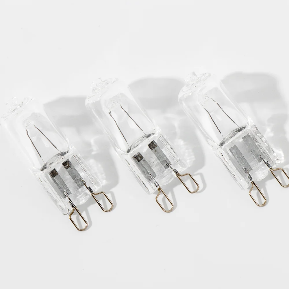 HoneyFly 10pcs G9 Halogen Lamp Light Bulb Capsule Clear Crystal Light 220V 20W 30W 40W Halogen G9 Warm White For Commercial
