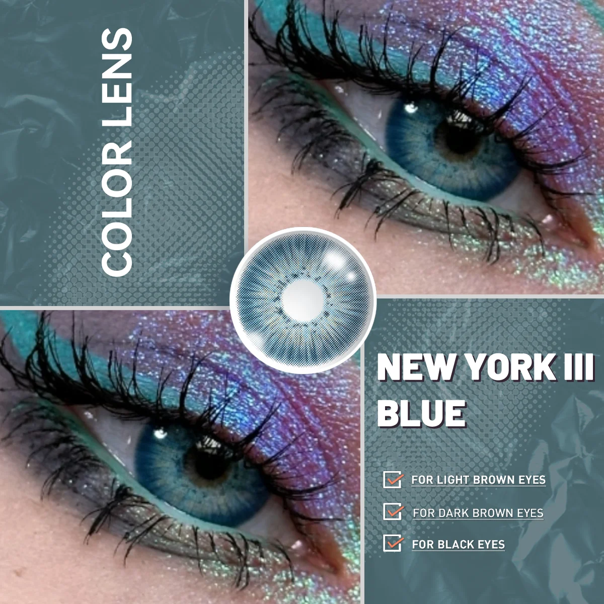 Visuashow 2 Stück Natürliche Farblinsen, Jährlich Tragbar, für Myopie mit Stärke, Weich und Bequem. Perfekt für modisches Make-up, Kosmetik und alltägliche Looks, die Ihre Schönheit unterstreichen – Detail 14