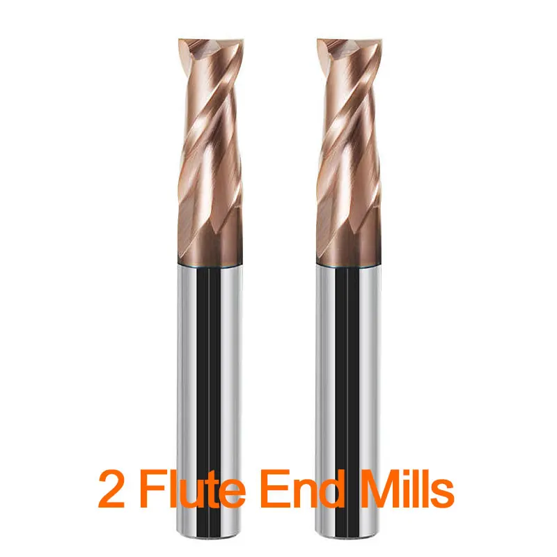 Fräser HRC55 Legierung Beschichtung Wolfram Stahl Werkzeug 2-Blatt-schaftfräser Großhandel Top Härte Fräsmaschine Fräser Für Metall
