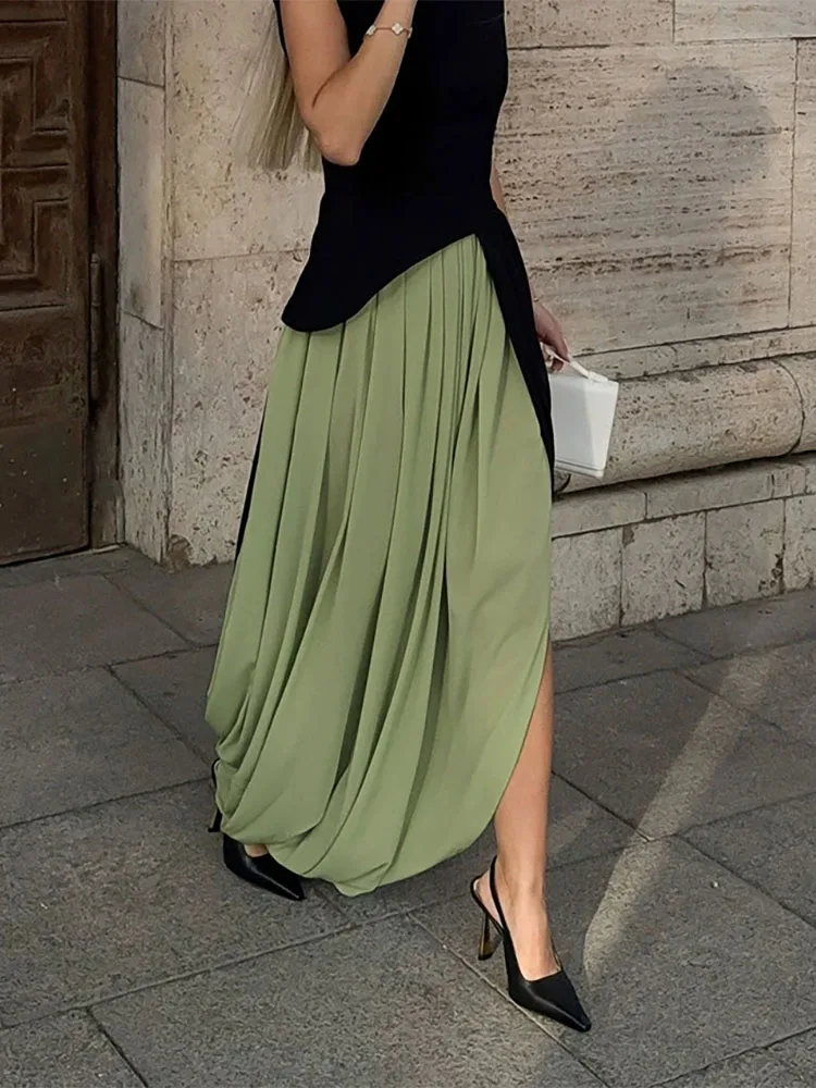 

2026 Spring/Summer Collection New Design Sensation Chiffon Half Skirt Temperament Hanging Half Skirt